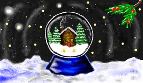 Рисунок на тему «Снежный шар» — автор: Lise