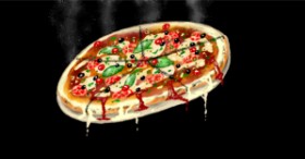 Drawing of Pizza by Eclat de Lune