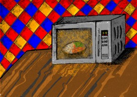 Drawing of Microwave by Foo