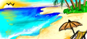 Radia の ビーチ の絵