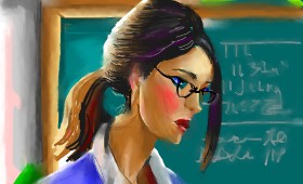 Drawing of Teacher by Herbert