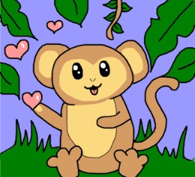 AdiCat の 猿 の絵
