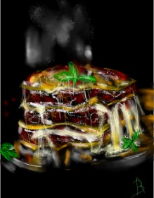Drawing of Lasagna by Amanah🥰