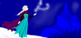 糖葫芦 の エルサ（ディズニー） の絵