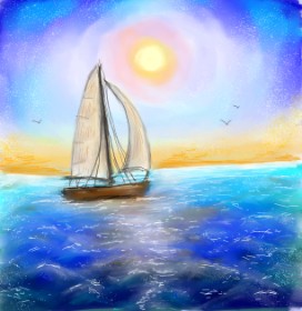 Drawing of Sailboat by 👽mint