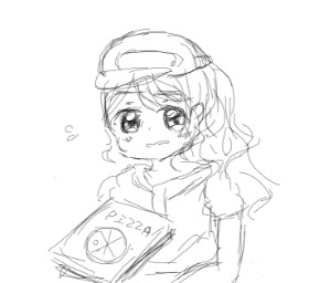 Drawing of Pizza by Ariicream