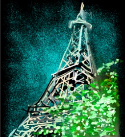 Eclat de Lune の エッフェル塔 の絵