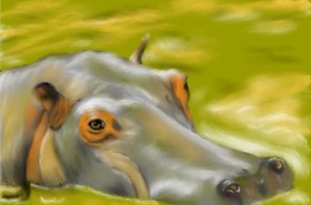 Рисунок на тему «Бегемот» — автор: Wizard