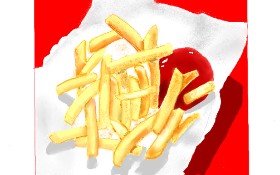 GJP の フライドポテト の絵