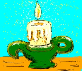 Drawing of Candle by Melocotón