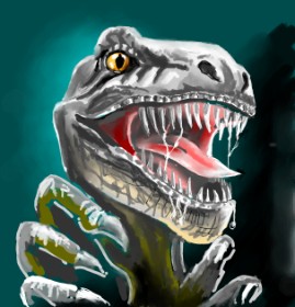 Drawing of T-rex dinosaur by ⋆su⋆vinci彡