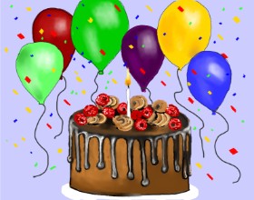 Cec の 誕生日ケーキ の絵
