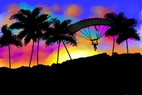 OLGI 🌺 の パラシュート の絵