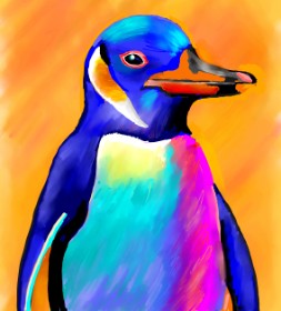 GreyhoundMama の ペンギン の絵
