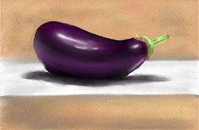 Drawing of Eggplant by Wizard
