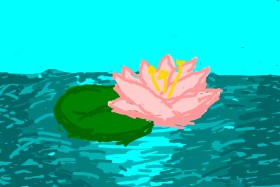 Hi の ユリの花 の絵
