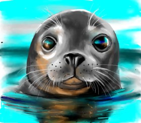 Яandi の シール の絵