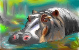 Рисунок на тему «Бегемот» — автор: Herbert