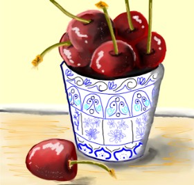 Bro の さくらんぼ の絵