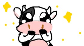 Drawing of Cow by Star