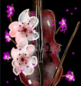 Eclat de Lune の バイオリン の絵