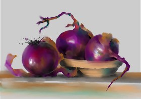 Drawing of Onion by Moon