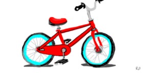 Drawing of Bicycle by Swimmer