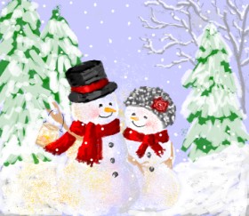 Drawing of Snowman by Igris