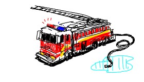leaf の 消防車 の絵