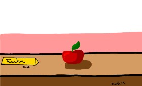 Рисунок на тему «Яблоко» — автор: Jessica