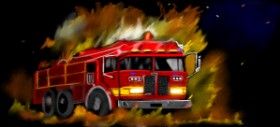 Çhåching の 消防車 の絵