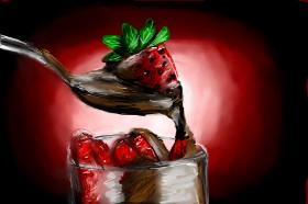 Drawing of Strawberry by Mia