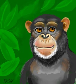 Drawing of Monkey by GreyhoundMama