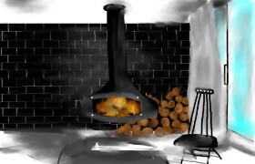 Mandy Boggs の 暖炉 の絵