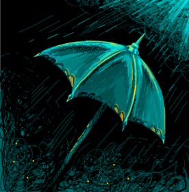 Drawing of Umbrella by Alpha