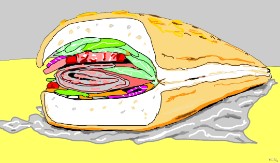 Flowerpot の サンドイッチ の絵