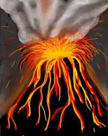 Bri の 火山 の絵
