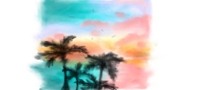 Kiara🤍 の ヤシの木 の絵