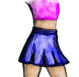 KJ の スカート の絵