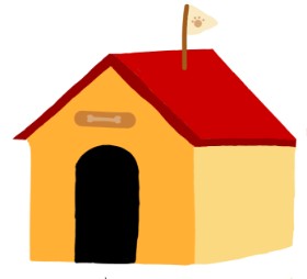 Danie ro の 犬小屋 の絵