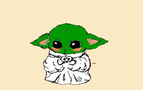 Drawing of Baby Yoda by cherry★°