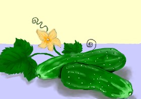Drawing of Cucumber by Debidolittle