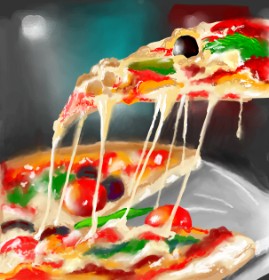 ⋆su⋆vinci彡 の ピザ の絵