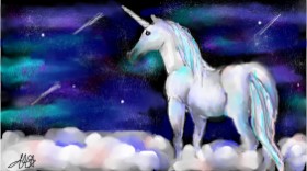 Drawing of Unicorn by Denie