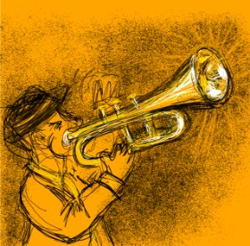 A の トランペット の絵