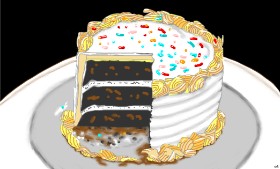 Flowerpot の ケーキ の絵