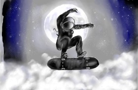Wizard の スケートボード の絵