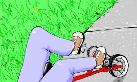 Рисунок на тему «Одноколесный велосипед» — автор: Flowerpot