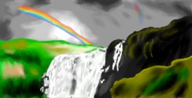 Рисунок на тему «Водопад» — автор: Effulgent Emerald