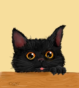 GreyhoundMama の 猫 の絵